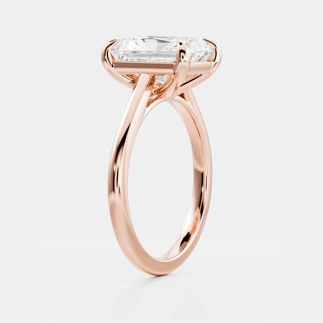 Oval Three Stone Lab Grown Diamond Engagement Ring