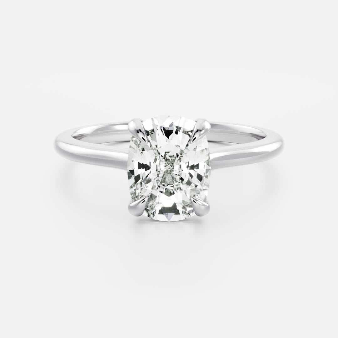 Oval Three Stone Lab Grown Diamond Engagement Ring