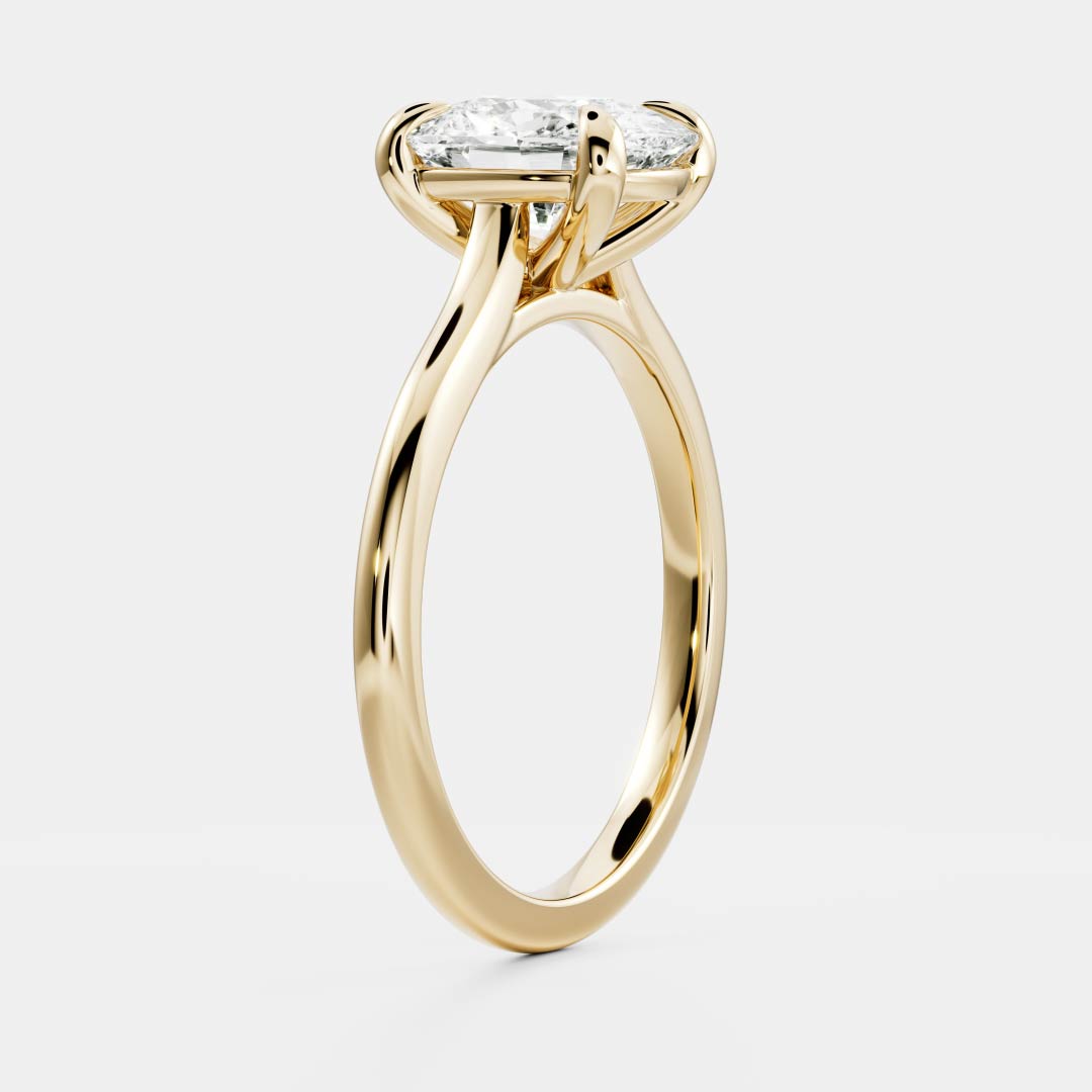 Oval Three Stone Lab Grown Diamond Engagement Ring