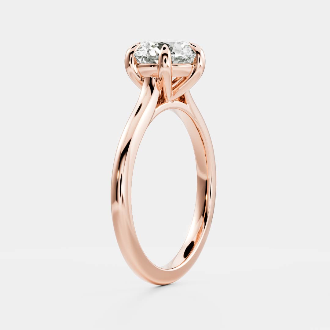Oval Three Stone Lab Grown Diamond Engagement Ring