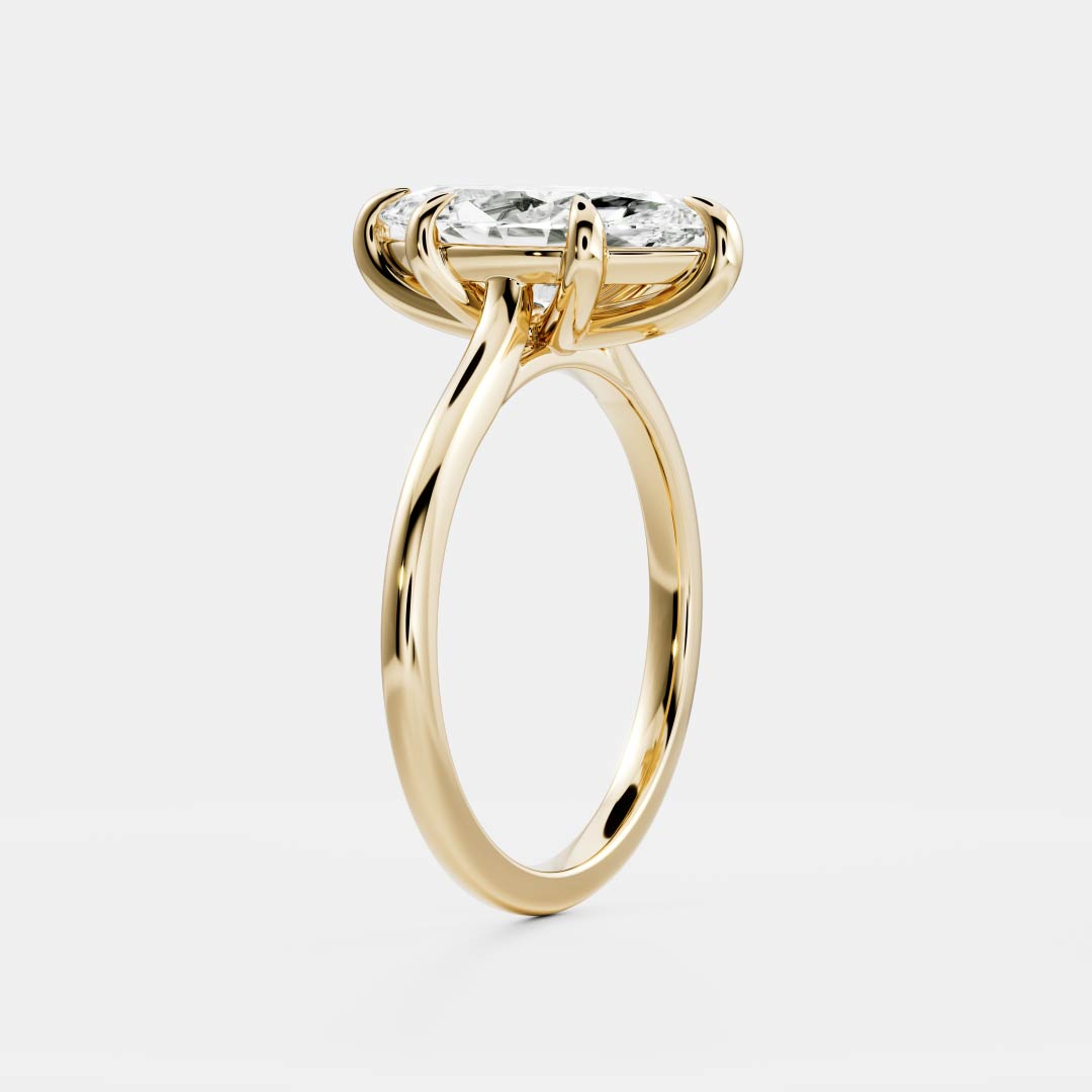 Oval Three Stone Lab Grown Diamond Engagement Ring