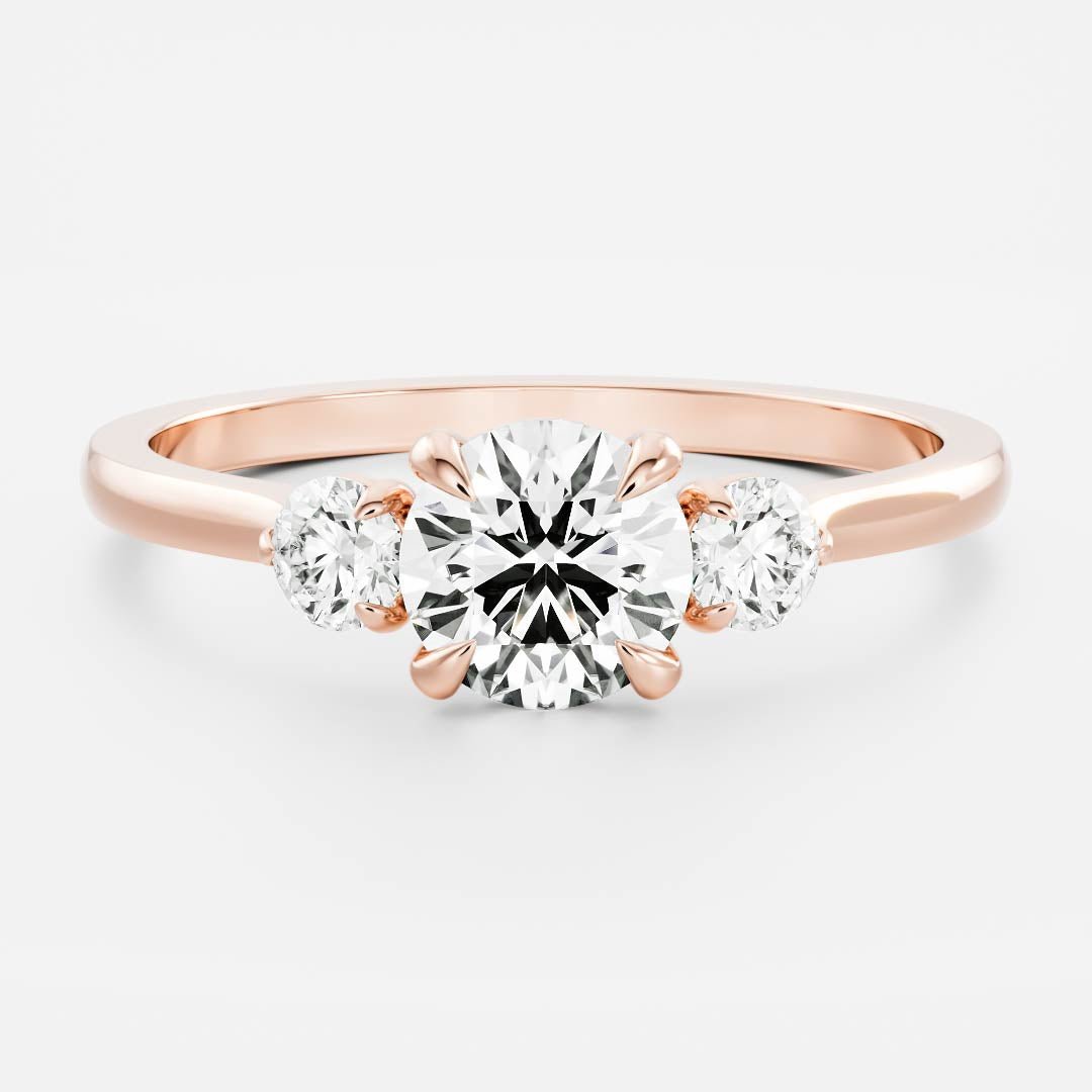 Oval Three Stone Lab Grown Diamond Engagement Ring