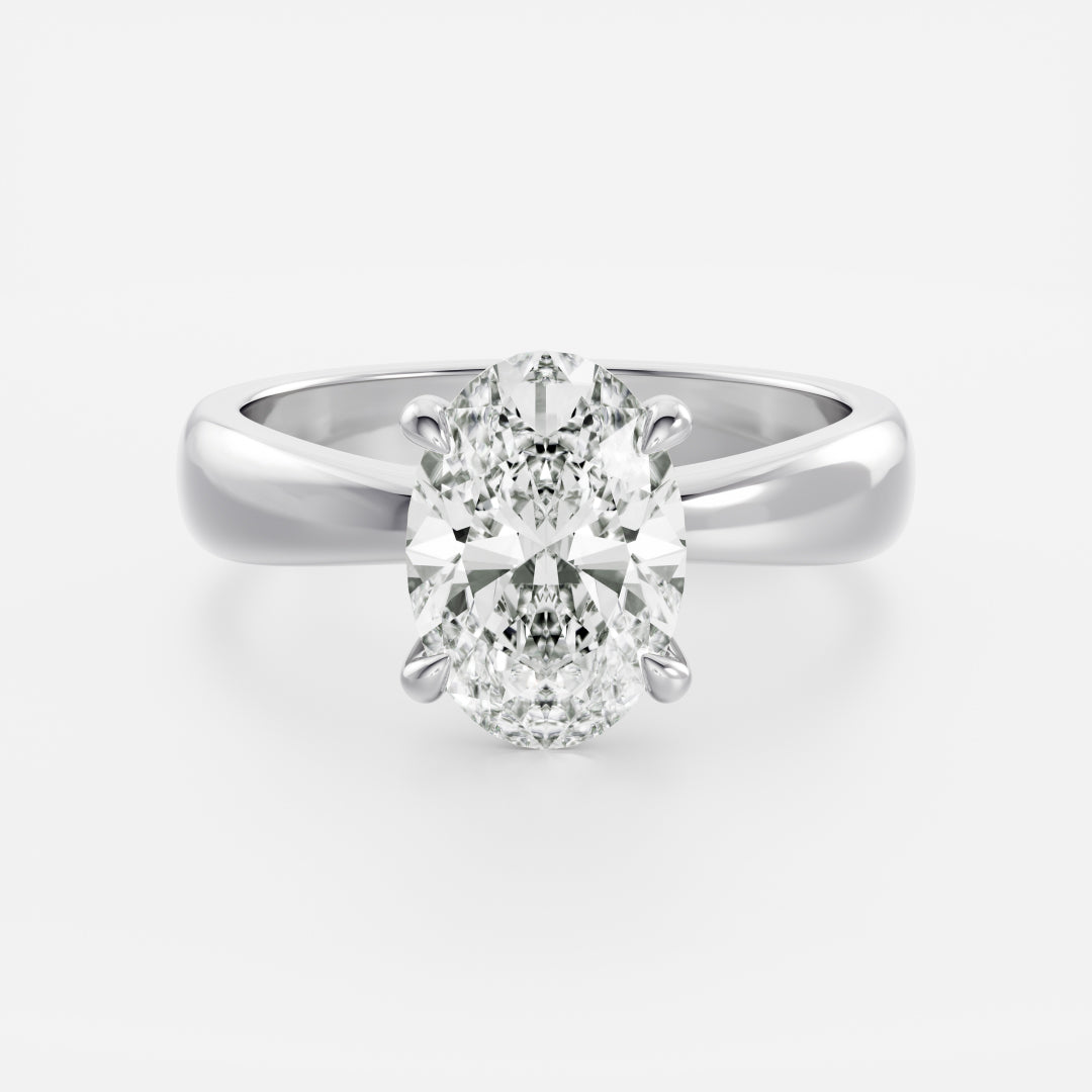 Oval Three Stone Lab Grown Diamond Engagement Ring