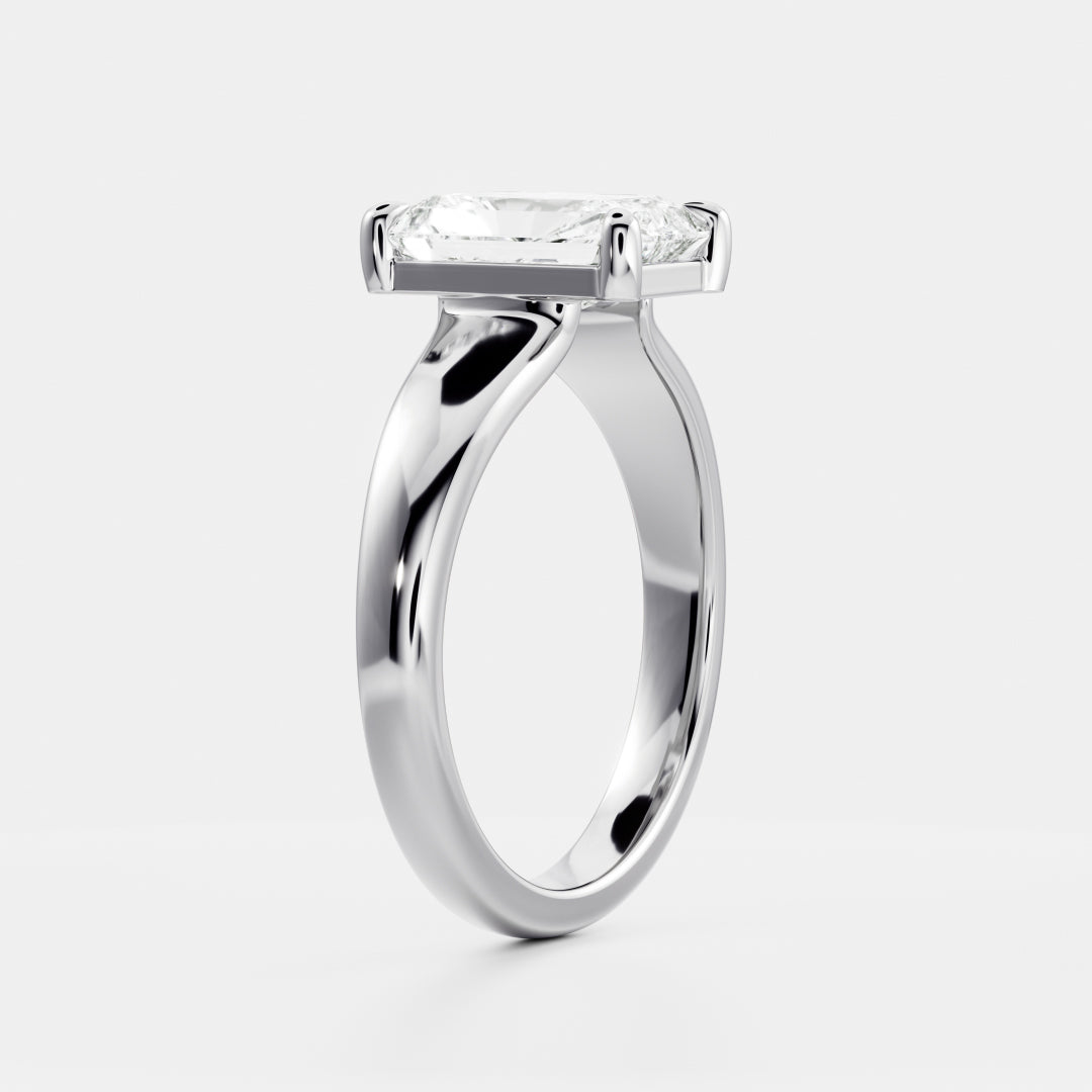 Oval Three Stone Lab Grown Diamond Engagement Ring