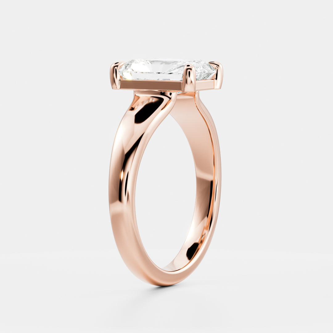 Oval Three Stone Lab Grown Diamond Engagement Ring