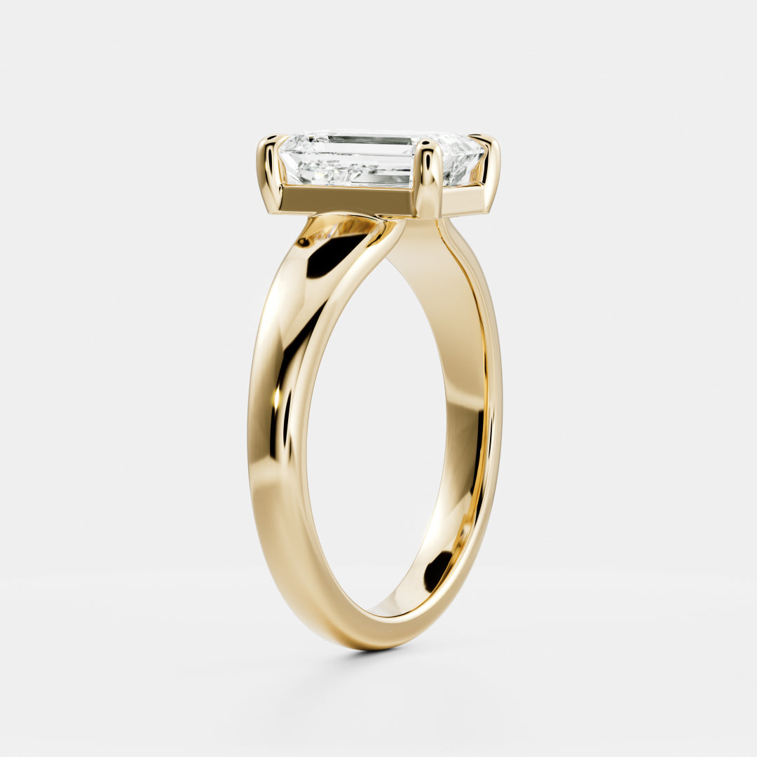 Oval Three Stone Lab Grown Diamond Engagement Ring
