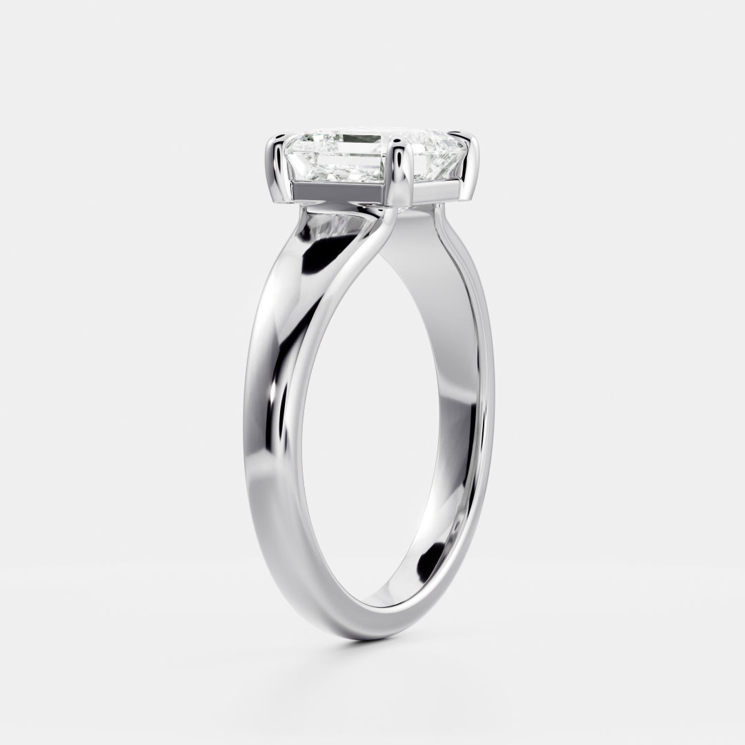 Oval Three Stone Lab Grown Diamond Engagement Ring