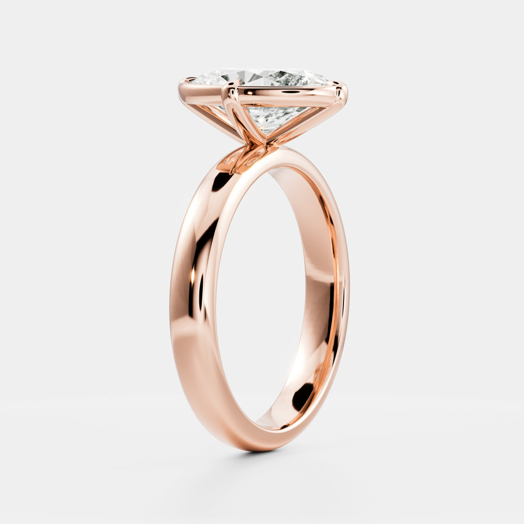 Oval Three Stone Lab Grown Diamond Engagement Ring