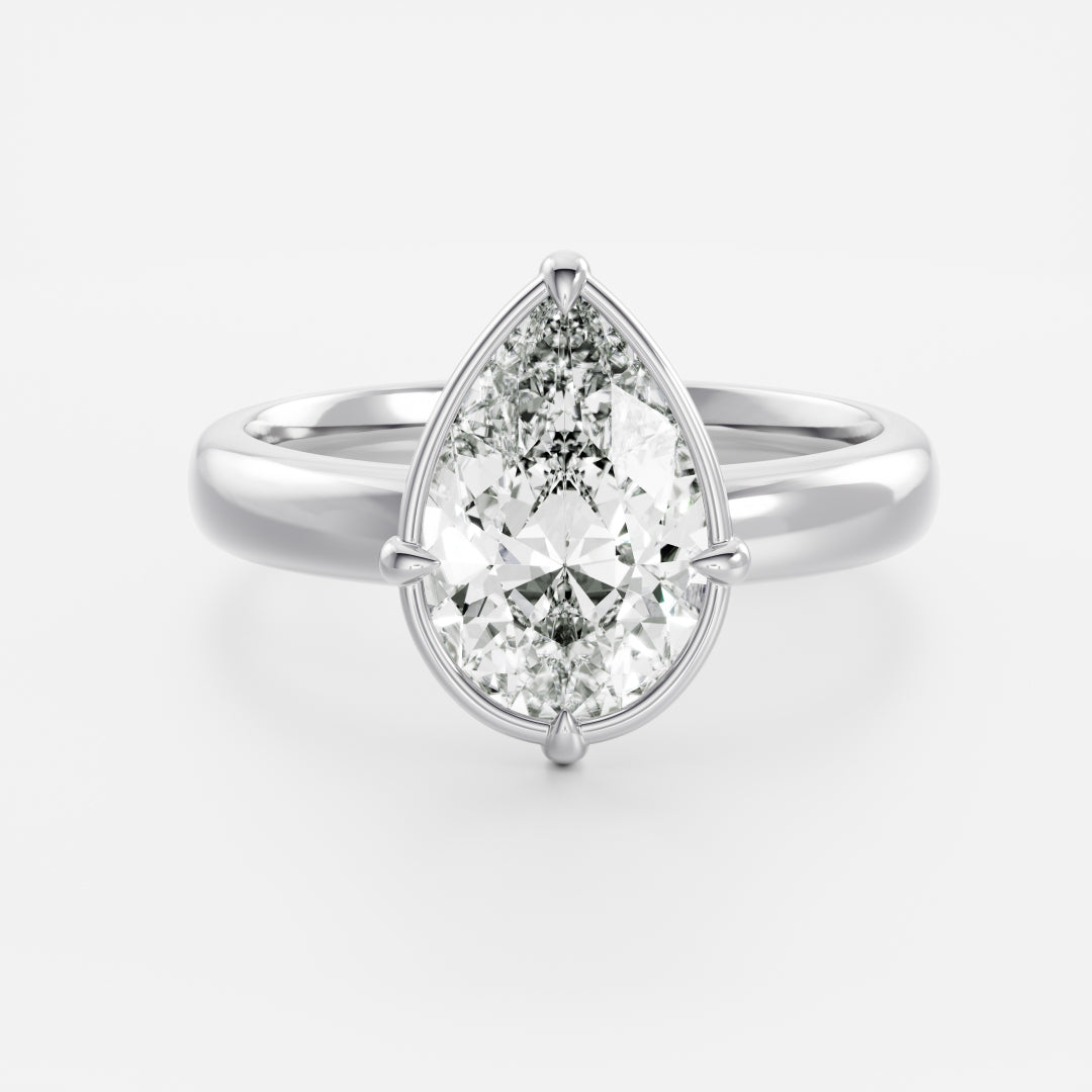 Oval Three Stone Lab Grown Diamond Engagement Ring