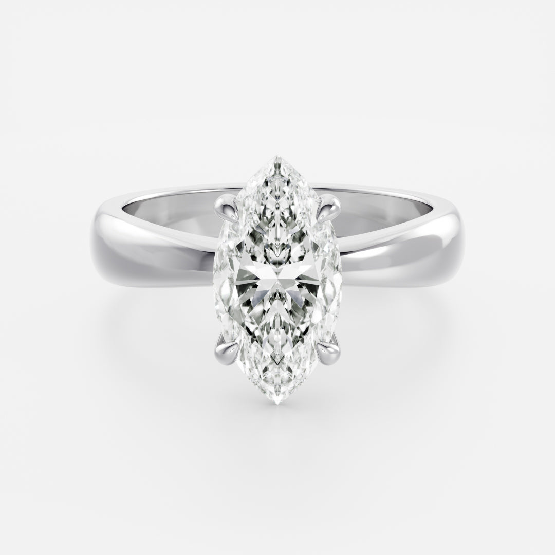 Oval Three Stone Lab Grown Diamond Engagement Ring
