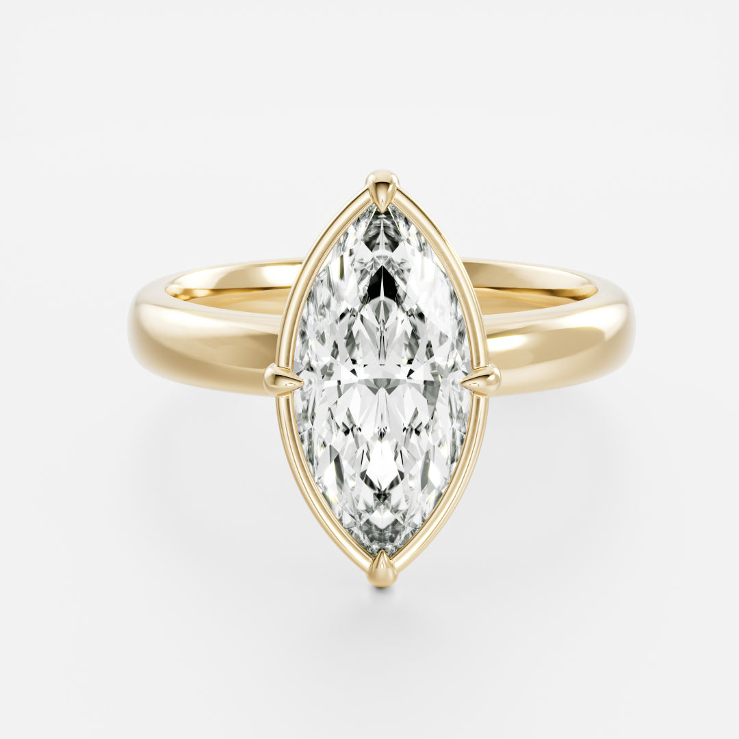 Oval Three Stone Lab Grown Diamond Engagement Ring