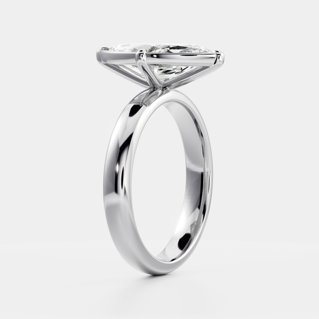 Oval Three Stone Lab Grown Diamond Engagement Ring