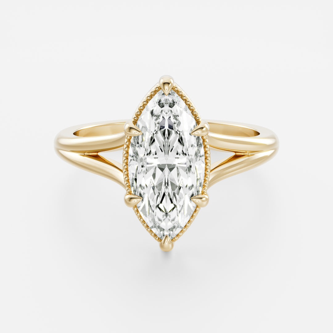 Oval Three Stone Lab Grown Diamond Engagement Ring