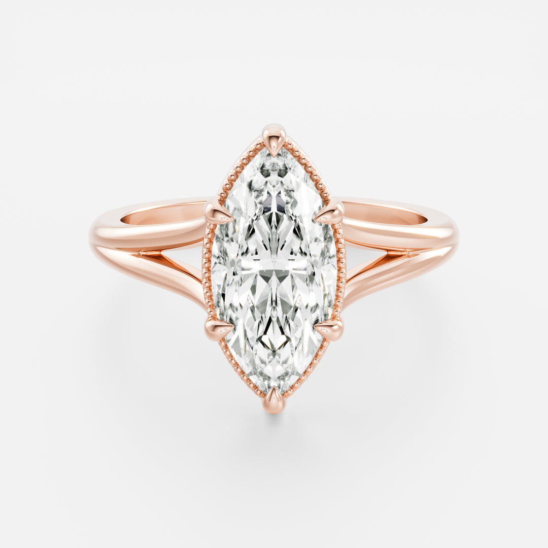 Oval Three Stone Lab Grown Diamond Engagement Ring