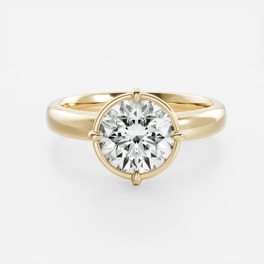 Oval Three Stone Lab Grown Diamond Engagement Ring