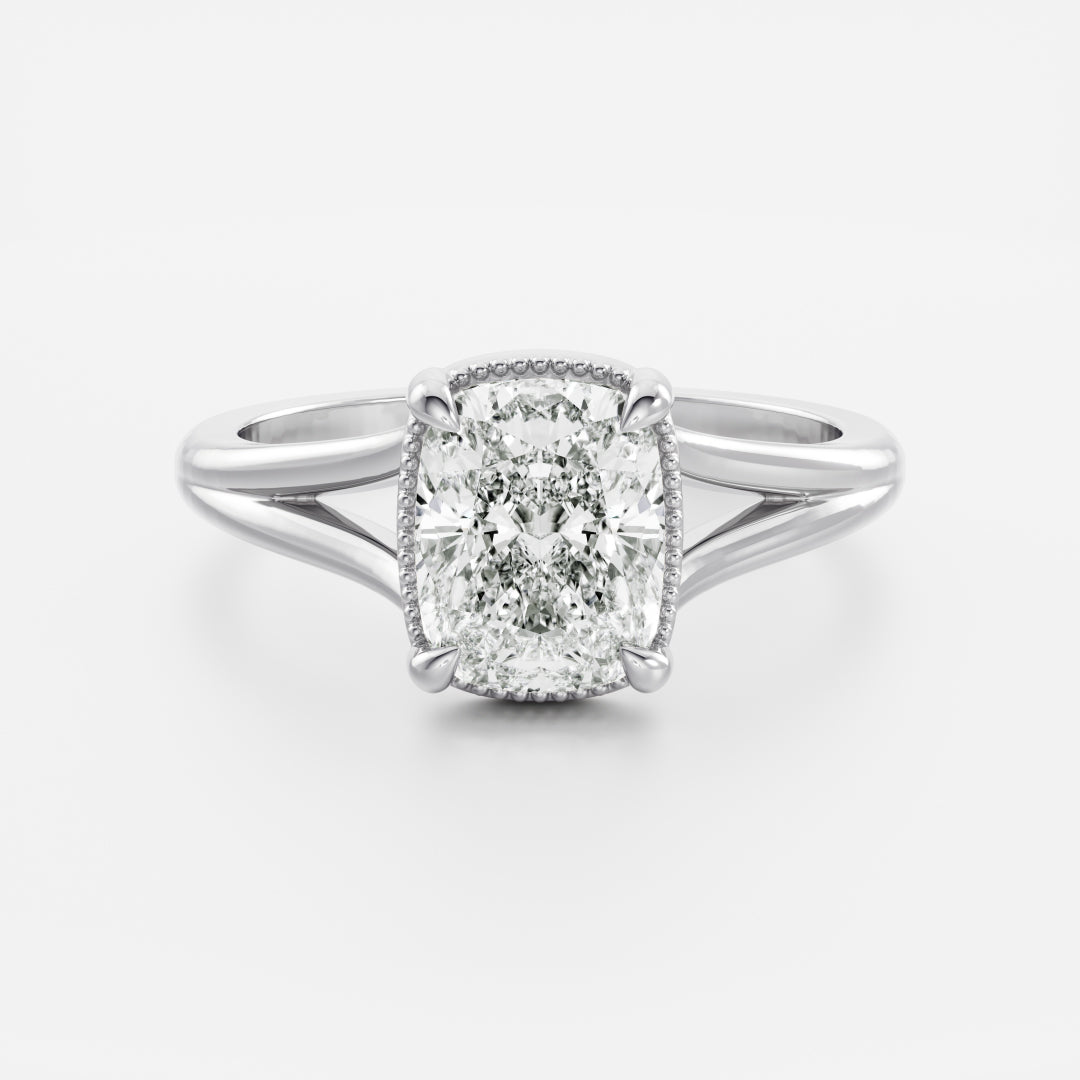Oval Three Stone Lab Grown Diamond Engagement Ring
