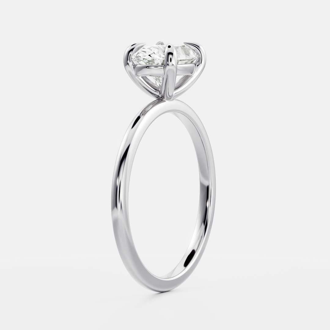 Oval Three Stone Lab Grown Diamond Engagement Ring