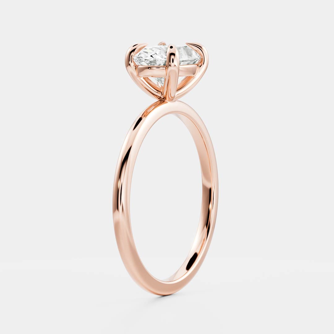 Oval Three Stone Lab Grown Diamond Engagement Ring