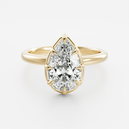 Oval Three Stone Lab Grown Diamond Engagement Ring