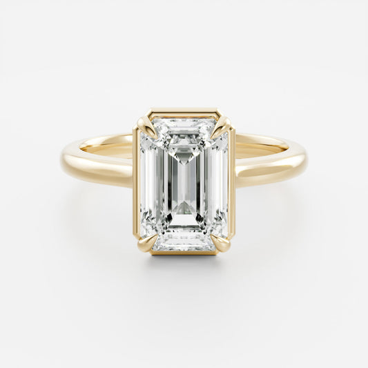 Oval Three Stone Lab Grown Diamond Engagement Ring