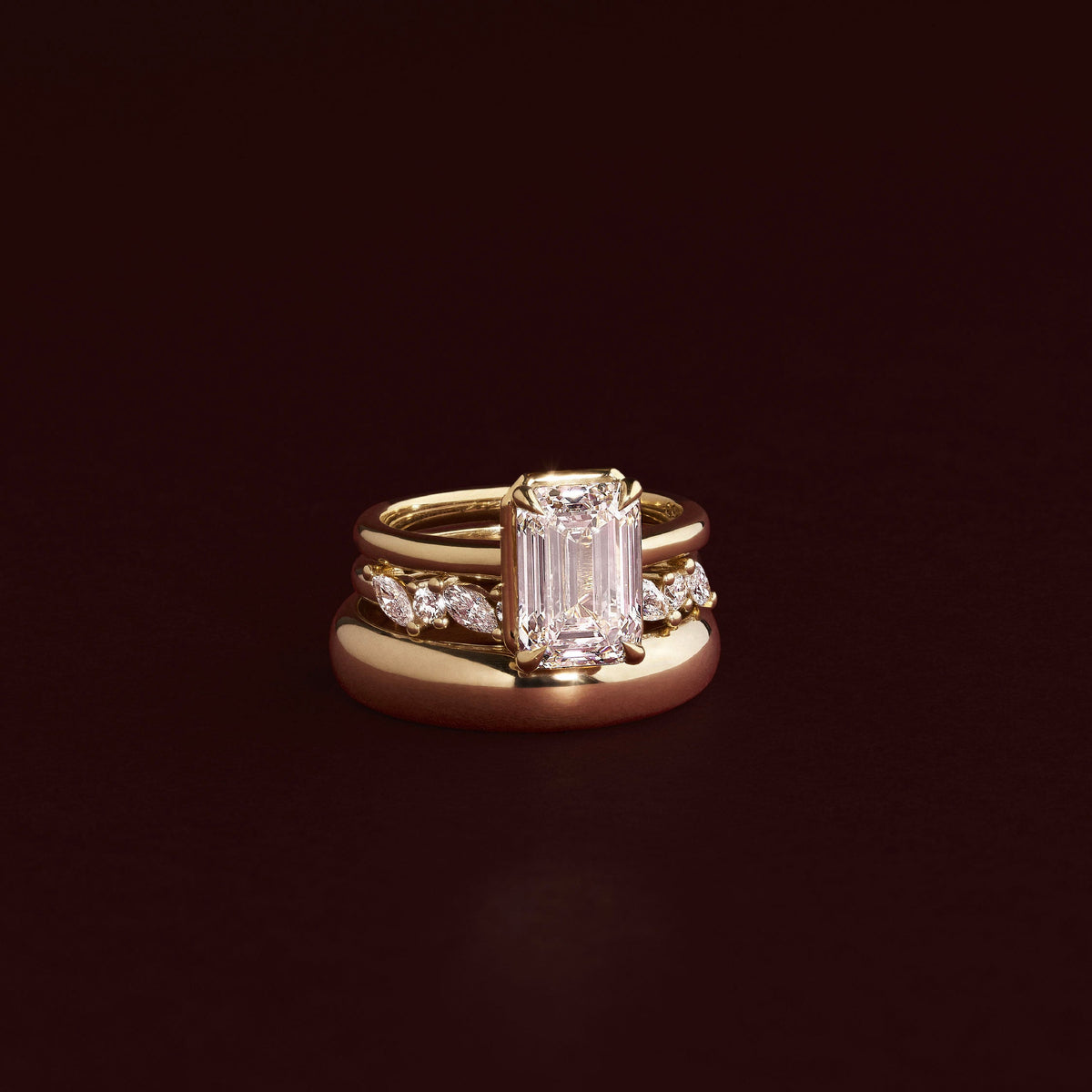 Oval Three Stone Lab Grown Diamond Engagement Ring
