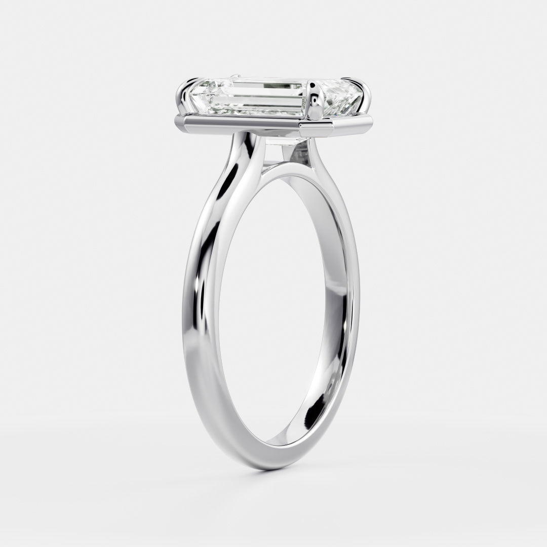 Oval Three Stone Lab Grown Diamond Engagement Ring