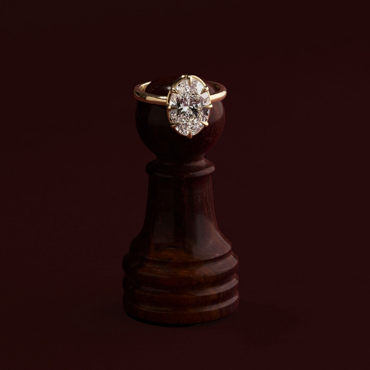 Oval Three Stone Lab Grown Diamond Engagement Ring