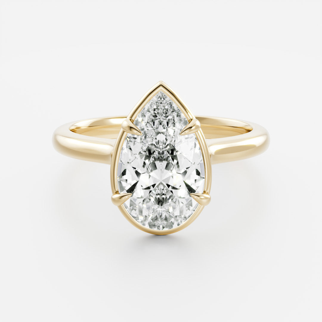 Oval Three Stone Lab Grown Diamond Engagement Ring