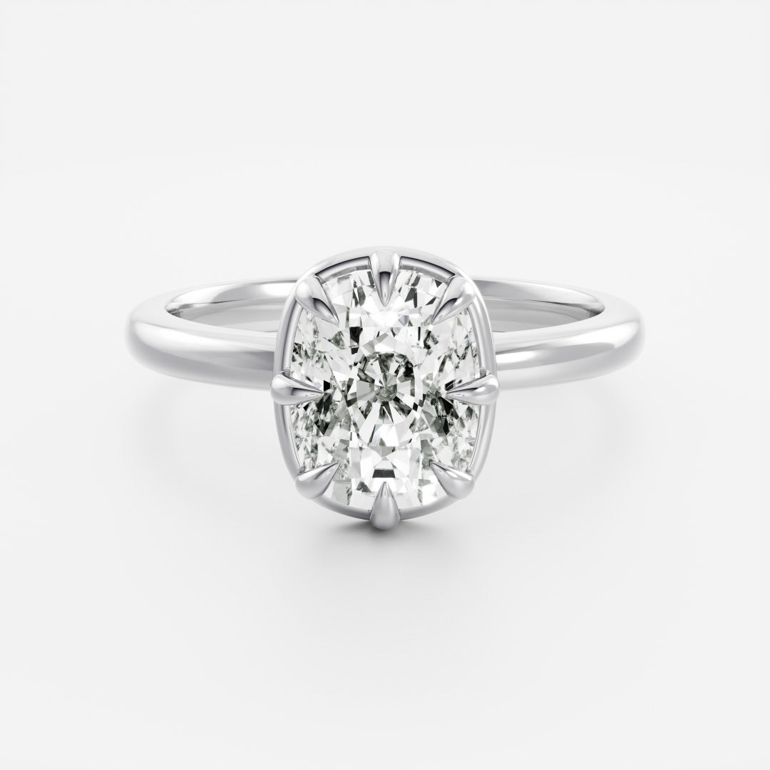 Oval Three Stone Lab Grown Diamond Engagement Ring