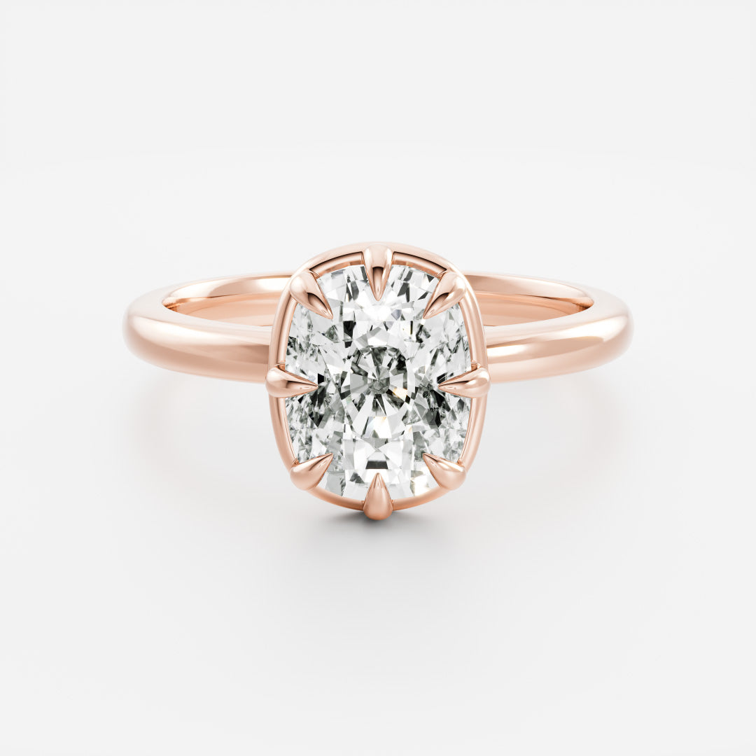 Oval Three Stone Lab Grown Diamond Engagement Ring