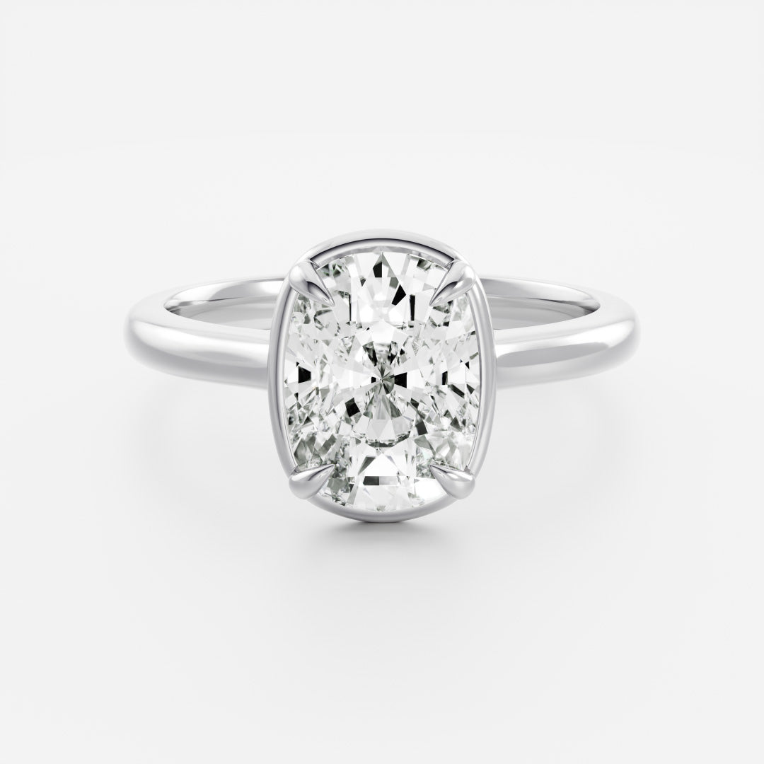 Oval Three Stone Lab Grown Diamond Engagement Ring