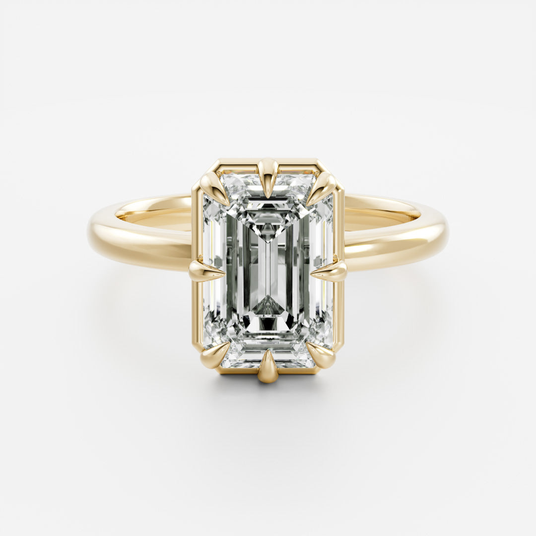 Oval Three Stone Lab Grown Diamond Engagement Ring