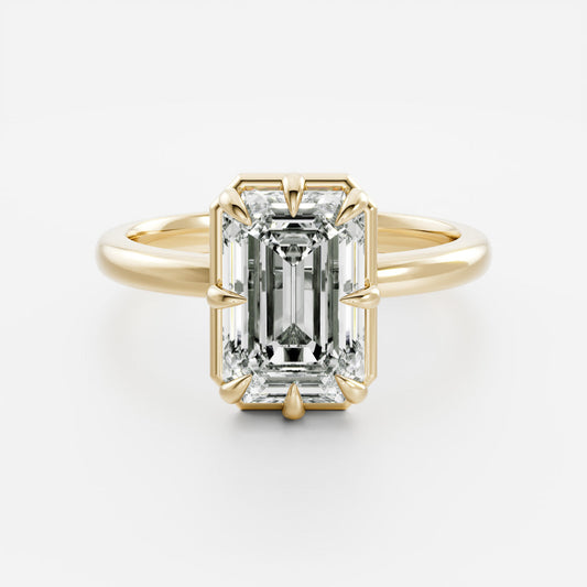 Oval Three Stone Lab Grown Diamond Engagement Ring