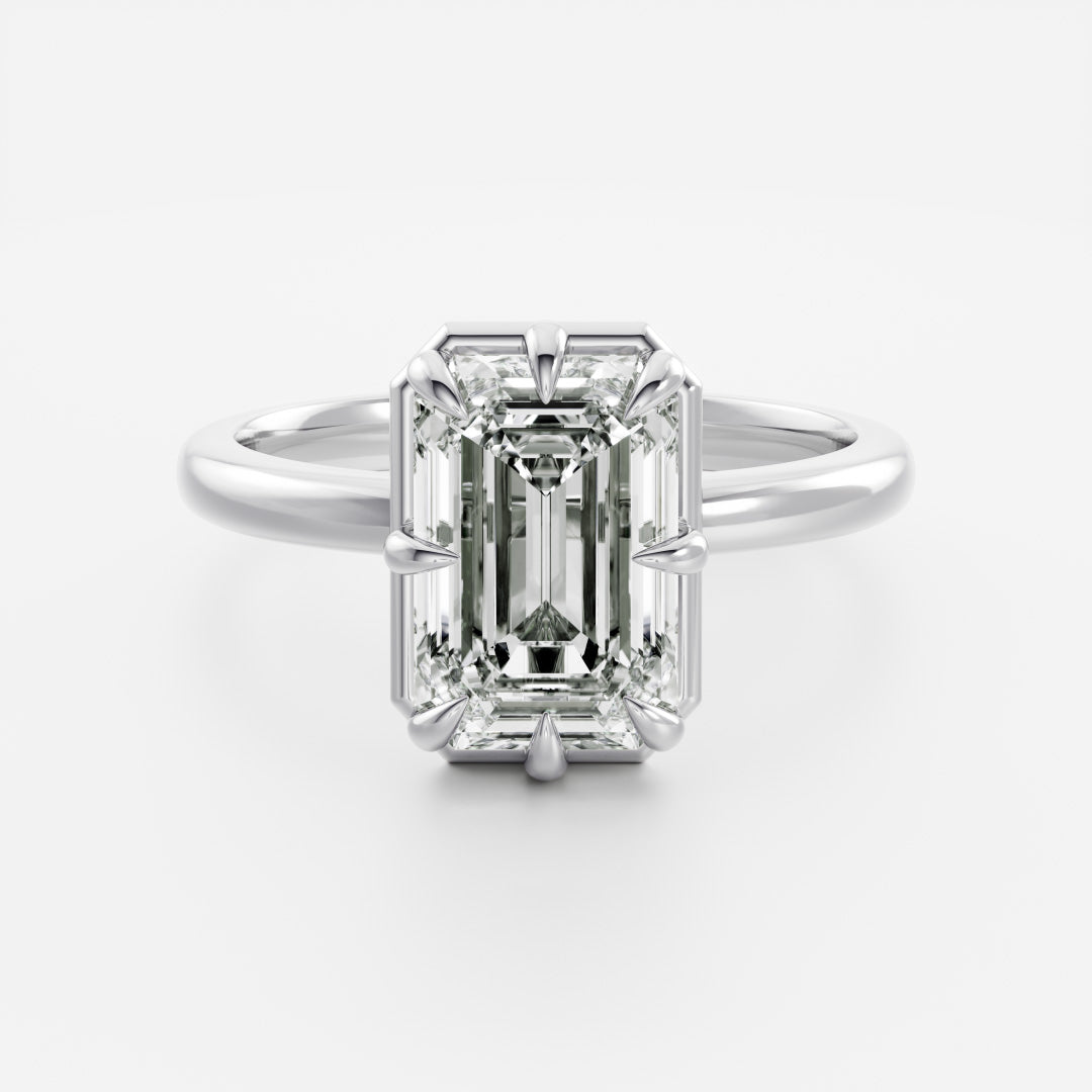 Oval Three Stone Lab Grown Diamond Engagement Ring