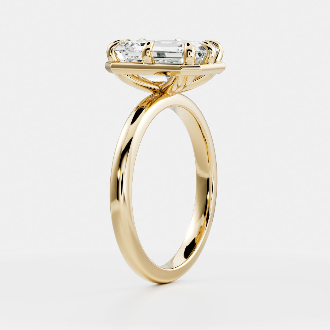 Oval Three Stone Lab Grown Diamond Engagement Ring
