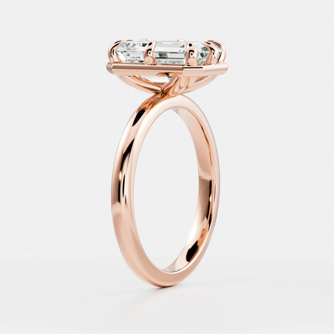Oval Three Stone Lab Grown Diamond Engagement Ring