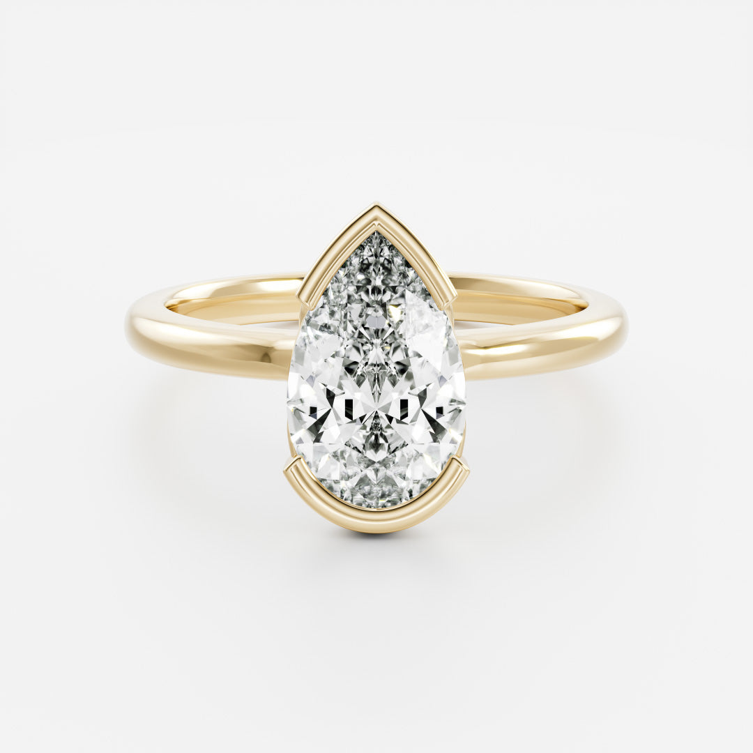 Oval Three Stone Lab Grown Diamond Engagement Ring