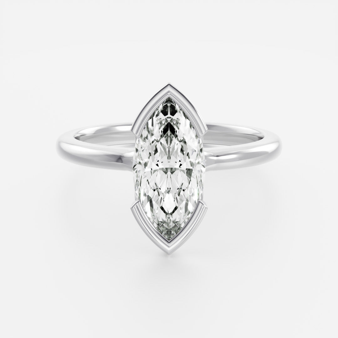 Oval Three Stone Lab Grown Diamond Engagement Ring