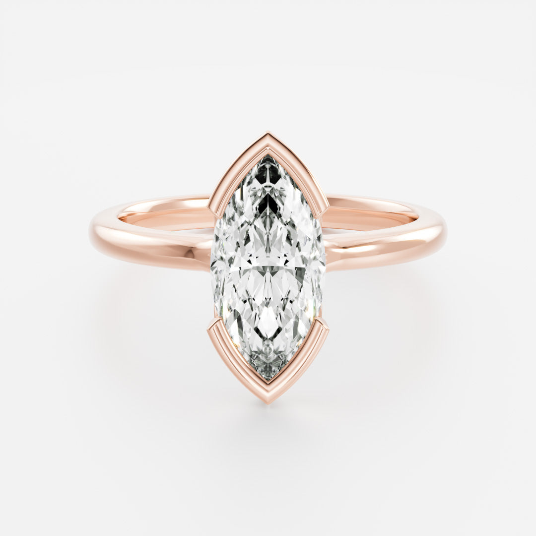 Oval Three Stone Lab Grown Diamond Engagement Ring