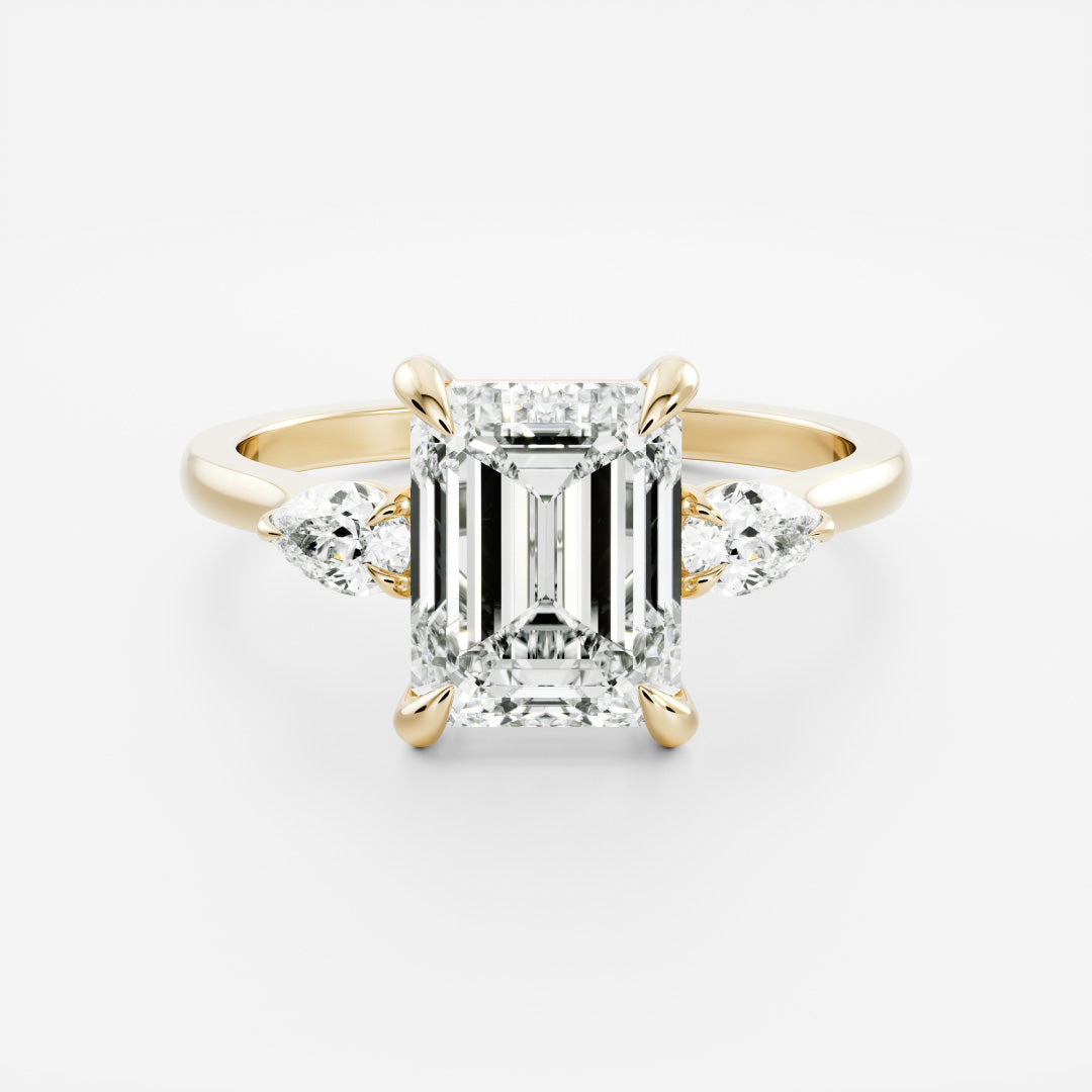 Oval Three Stone Lab Grown Diamond Engagement Ring