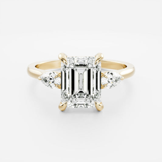 Oval Three Stone Lab Grown Diamond Engagement Ring