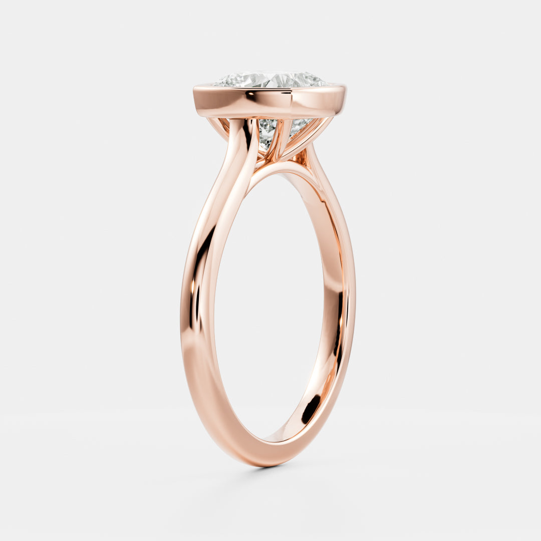 Oval Three Stone Lab Grown Diamond Engagement Ring
