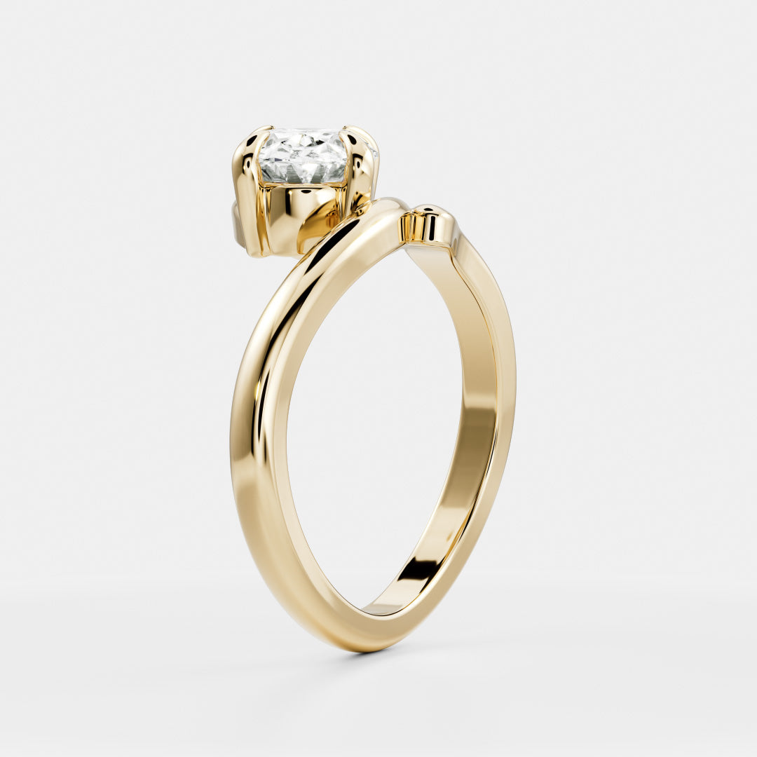 Oval Three Stone Lab Grown Diamond Engagement Ring
