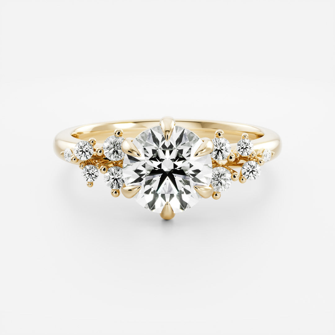 Oval Three Stone Lab Grown Diamond Engagement Ring