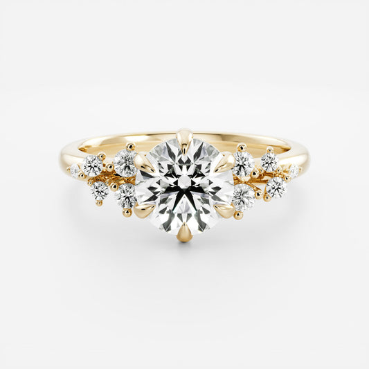 Oval Three Stone Lab Grown Diamond Engagement Ring