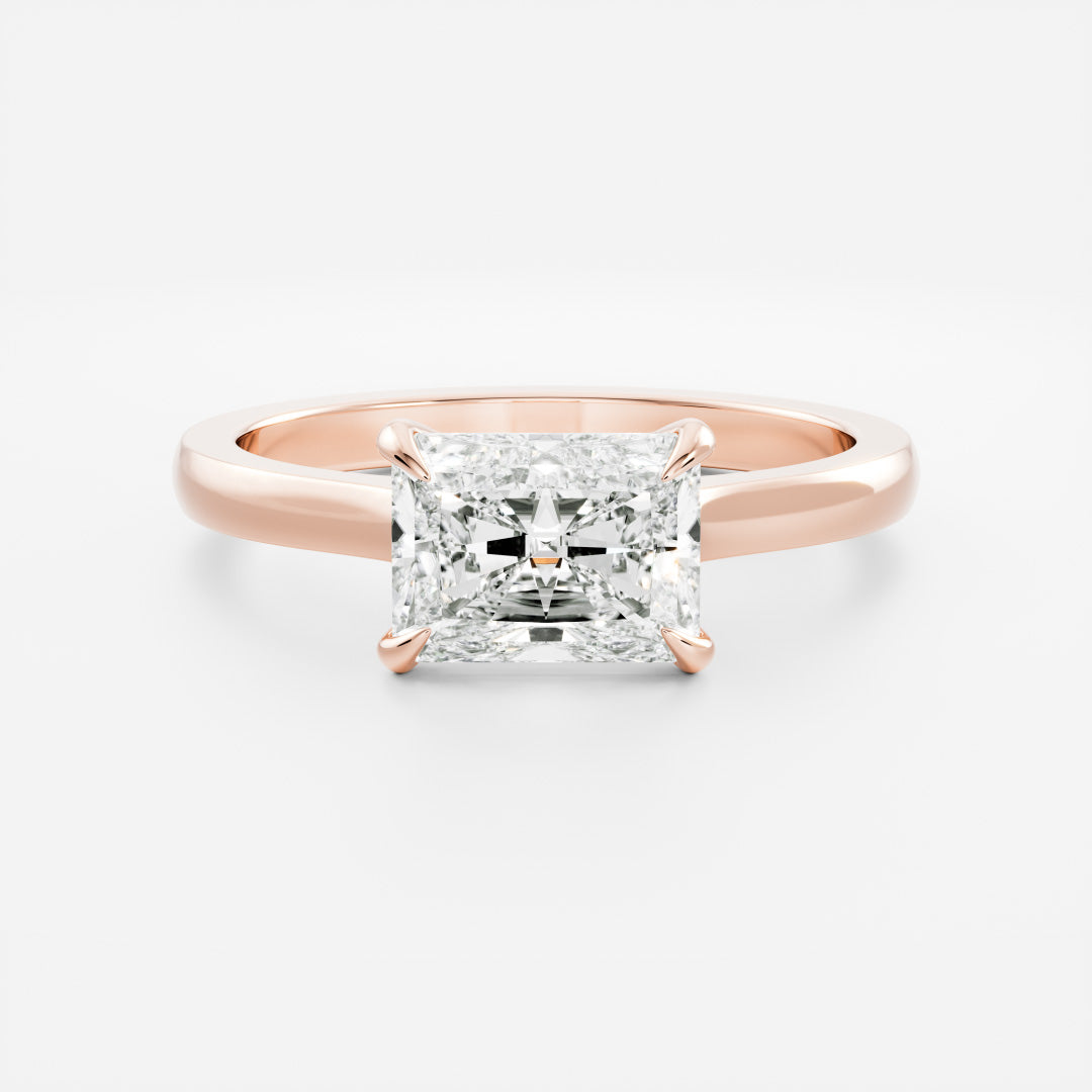 Oval Three Stone Lab Grown Diamond Engagement Ring