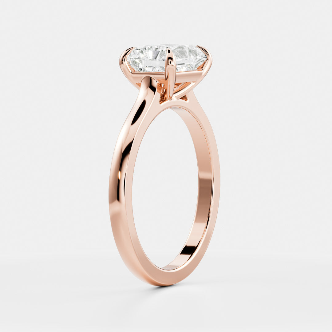 Oval Three Stone Lab Grown Diamond Engagement Ring