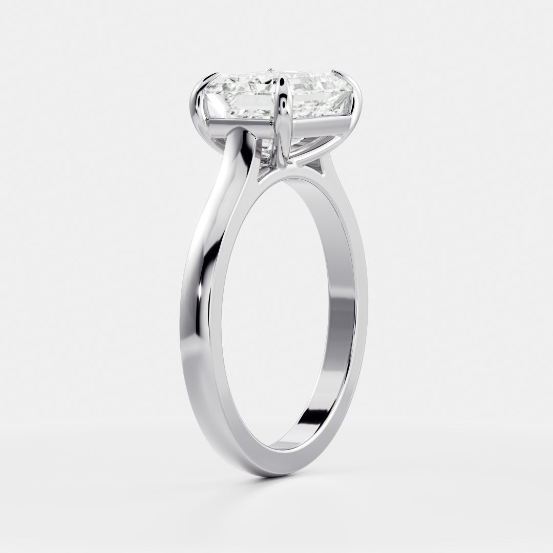 Oval Three Stone Lab Grown Diamond Engagement Ring