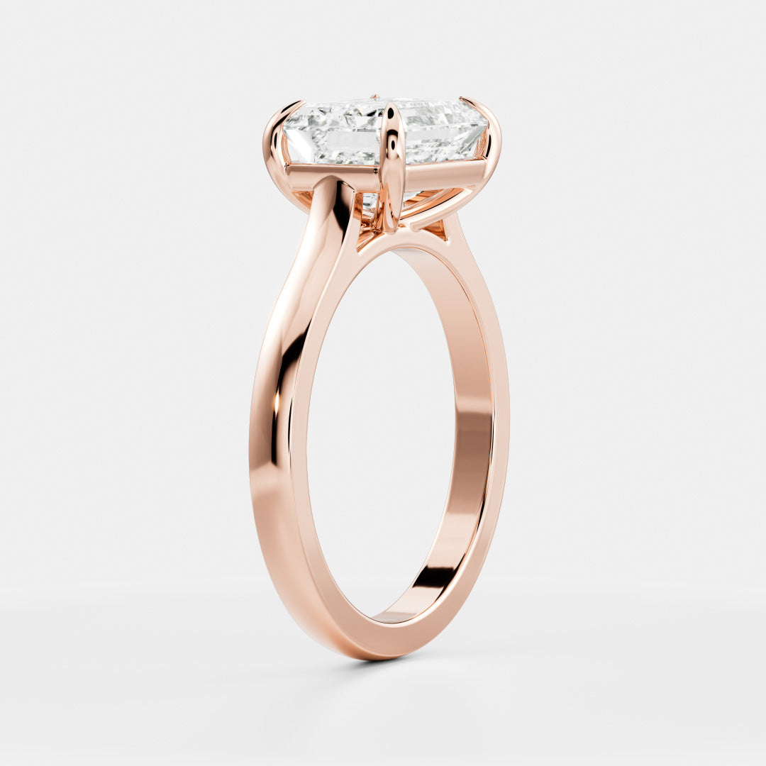 Oval Three Stone Lab Grown Diamond Engagement Ring