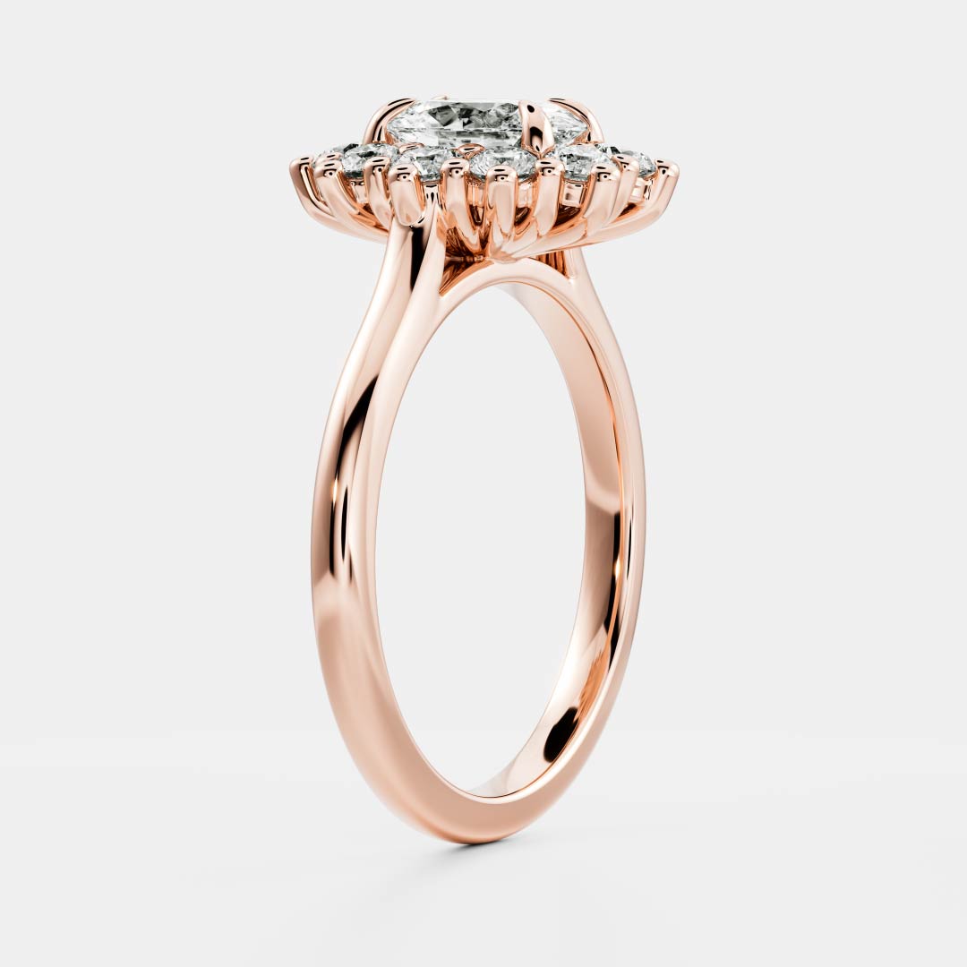 Oval Three Stone Lab Grown Diamond Engagement Ring